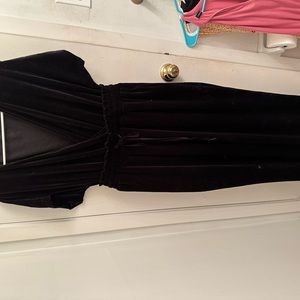 Black velvet jumpsuit